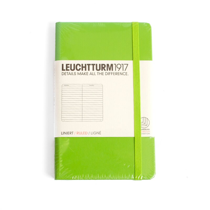 Leuchtturm, Pocket, Hardcover, A6, Ruled, Lime